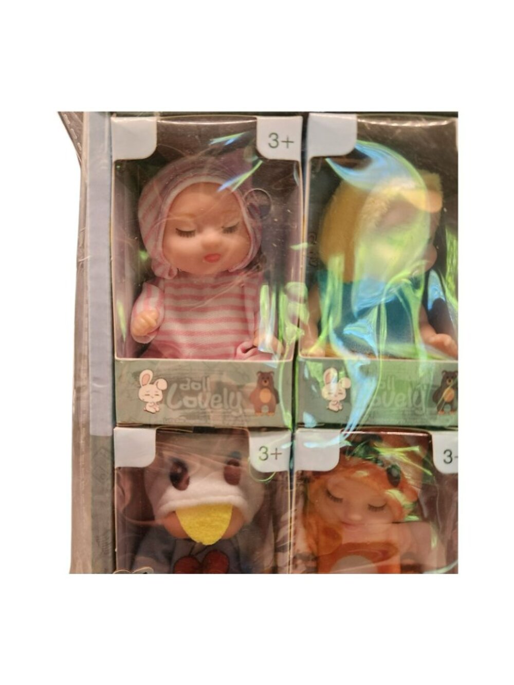 Doll Lovely 6 3.5" Mini Dolls In Animal Costumes Collectible Set For Ages 3+ - Picture 4 of 8